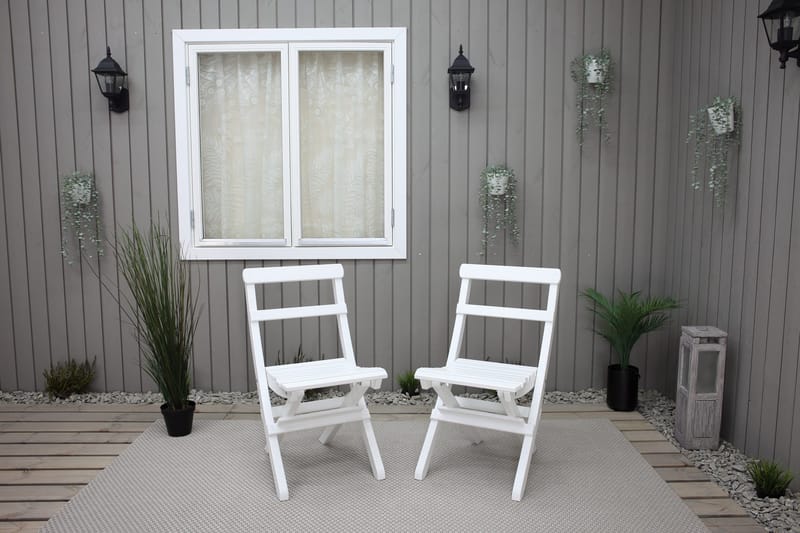 Larios Klappstol Utomhus - Vit - Utemöbler - Utestol & trädgårdsstol - Matstol & karmstol utomhus