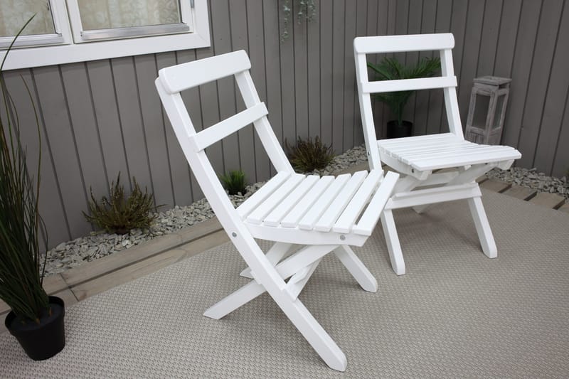 Larios Klappstol Utomhus - Vit - Utemöbler - Utestol & trädgårdsstol - Matstol & karmstol utomhus