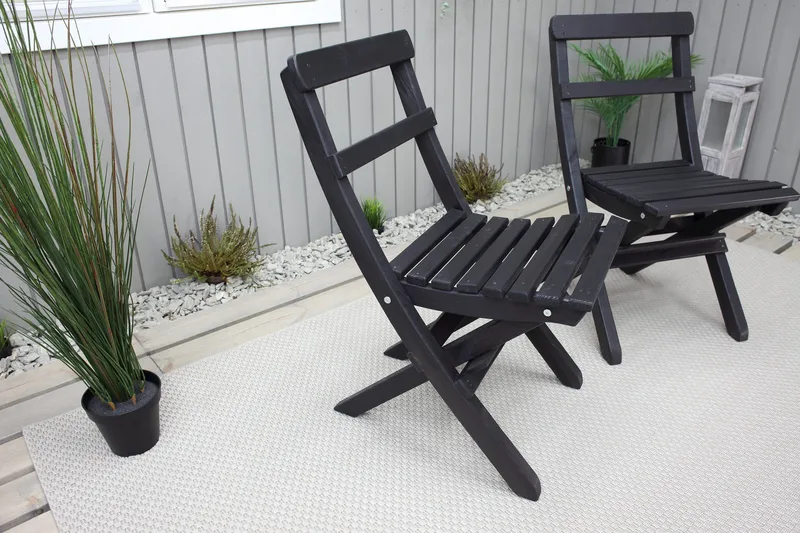 Larios Matstol Utomhus - Svart - Utemöbler - Utestol & trädgårdsstol - Matstol & karmstol utomhus