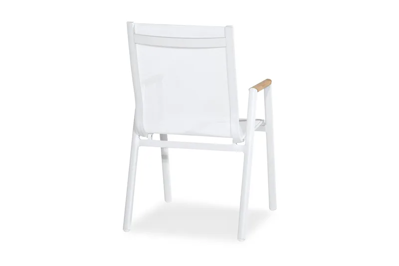 Las Karmstol Utomhus Vegas - Vit/beige - Utemöbler - Utestol & trädgårdsstol - Matstol & karmstol utomhus