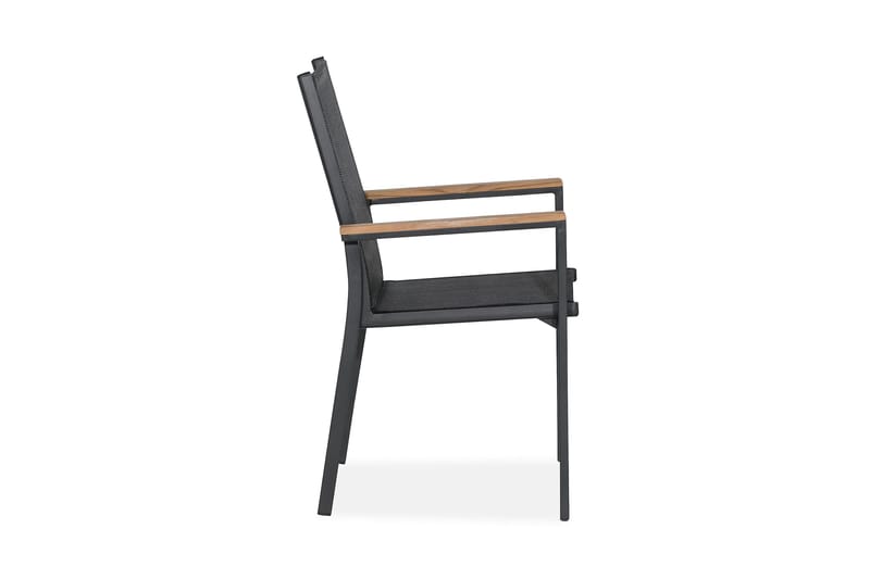 Las Vegas Stapelstol Utomhus - Svart/Teak - Utemöbler - Utestol & trädgårdsstol - Matstol & karmstol utomhus