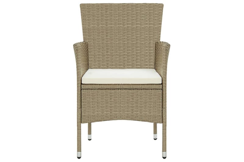 Matstol Utomhus trädgård 4 st konstrotting beige - Beige - Utemöbler - Utestol & trädgårdsstol - Matstol & karmstol utomhus