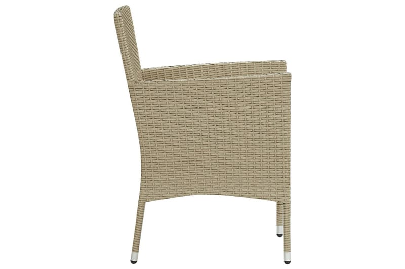 Matstol Utomhus trädgård 4 st konstrotting beige - Beige - Utemöbler - Utestol & trädgårdsstol - Matstol & karmstol utomhus