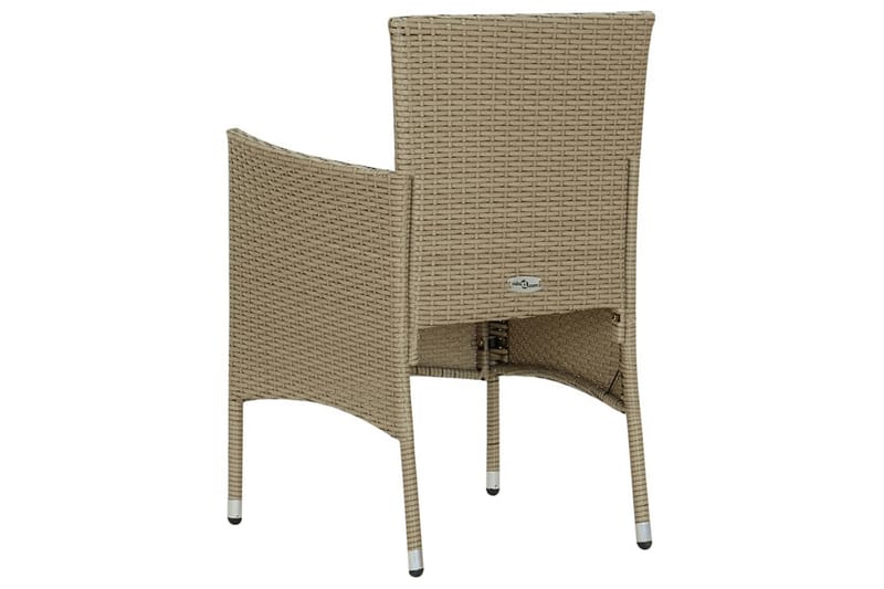 Matstol Utomhus trädgård 4 st konstrotting beige - Beige - Utemöbler - Utestol & trädgårdsstol - Matstol & karmstol utomhus