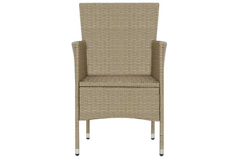 Matstol Utomhus trädgård 4 st konstrotting beige - Beige - Utemöbler - Utestol & trädgårdsstol - Matstol & karmstol utomhus