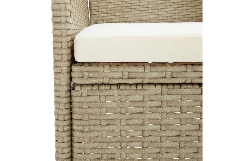 Matstol Utomhus trädgård 4 st konstrotting beige - Beige - Utemöbler - Utestol & trädgårdsstol - Matstol & karmstol utomhus