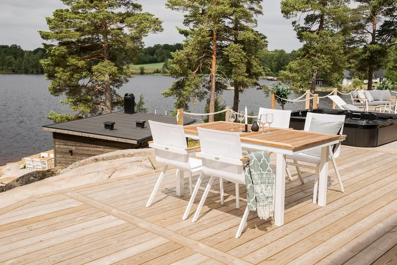 Mexico Karmstol Utomhus Stapelbar - Vit - Utemöbler - Utestol & trädgårdsstol - Matstol & karmstol utomhus