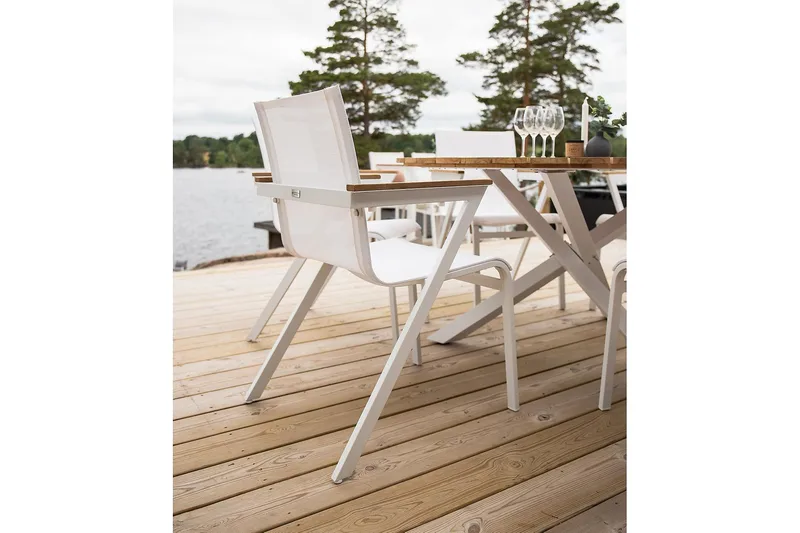 Mexico Karmstol Utomhus Stapelbar - Vit - Utemöbler - Utestol & trädgårdsstol - Matstol & karmstol utomhus