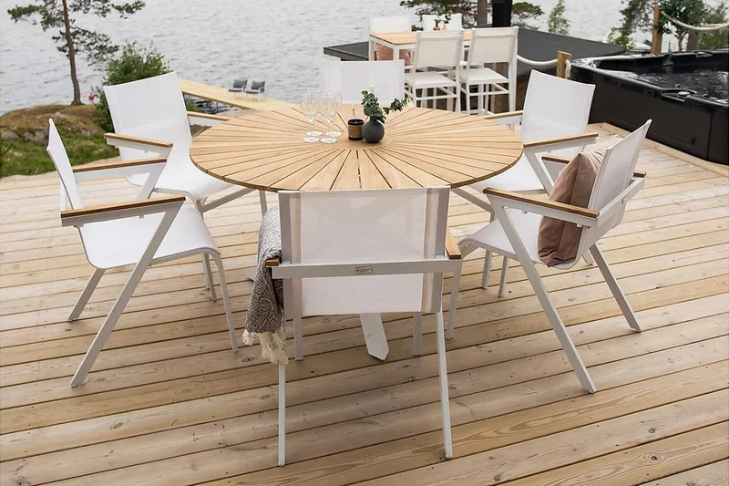 Mexico Karmstol Utomhus Stapelbar - Vit - Utemöbler - Utestol & trädgårdsstol - Matstol & karmstol utomhus