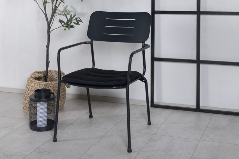 Nicke Karmstol Utomhus Svart - Venture Home - Utemöbler - Utestol & trädgårdsstol - Matstol & karmstol utomhus