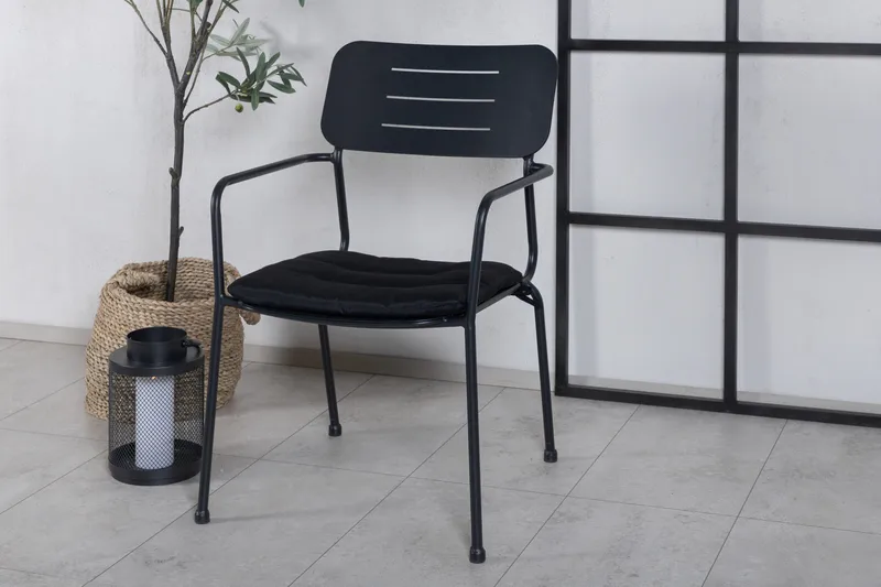 Nicke Karmstol Utomhus Svart - Venture Home - Utemöbler - Utestol & trädgårdsstol - Matstol & karmstol utomhus