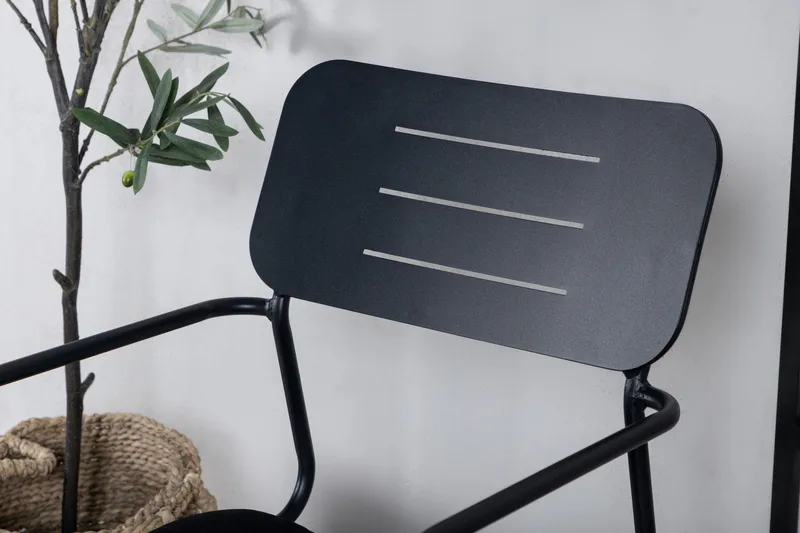 Nicke Karmstol Utomhus Svart - Venture Home - Utemöbler - Utestol & trädgårdsstol - Matstol & karmstol utomhus