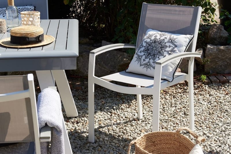 Pereta Trädgårdsstol 4 St 50 cm - Vit - Utemöbler - Utestol & trädgårdsstol - Matstol & karmstol utomhus