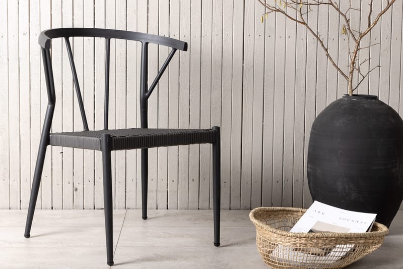 Stina Karmstol Utomhus - Svart - Utemöbler - Utestol & trädgårdsstol - Matstol & karmstol utomhus