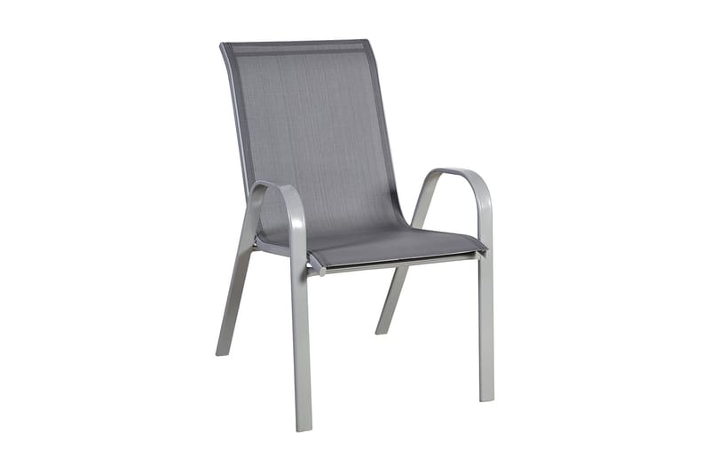 Stol DUBLIN 73x555xH93cm stålram grå - Grå - Matstol & karmstol utomhus - Balkongstol