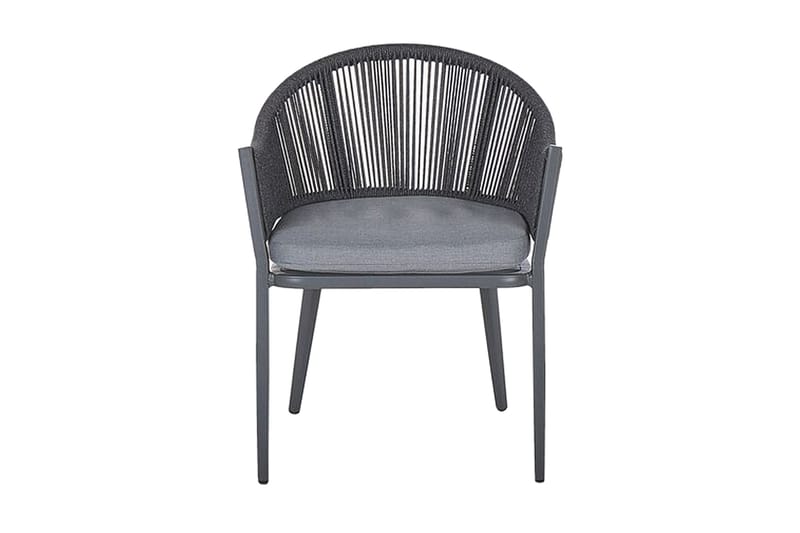 Trädgårdsstol 2 st grå MILETO - Grå - Matstol & karmstol utomhus - Balkongstol