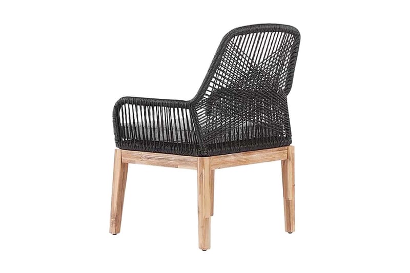 Trädgårdsstol 2 st grå OLBIA - Svart - Utemöbler - Utestol & trädgårdsstol - Matstol & karmstol utomhus