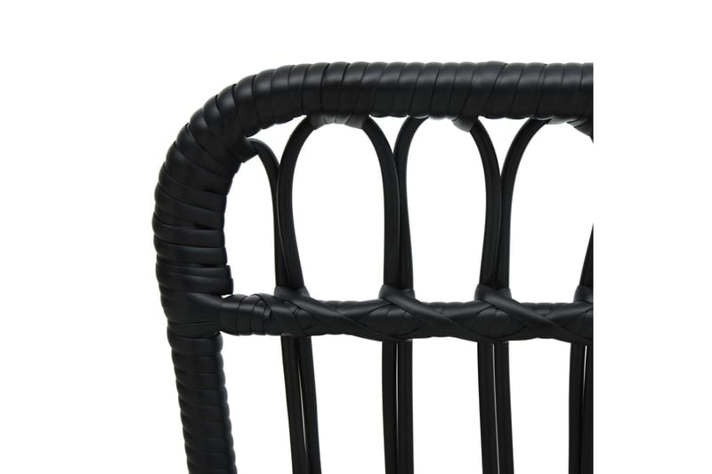 Trädgårdsstol konstrotting svart - Svart - Matstol & karmstol utomhus - Balkongstol