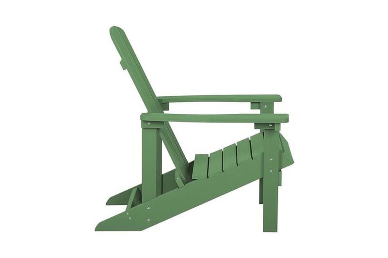 Trädgårdsstol med fotpall grön ADIRONDACK - Grön - Utemöbler - Utestol & trädgårdsstol - Solstolar - Däckstol