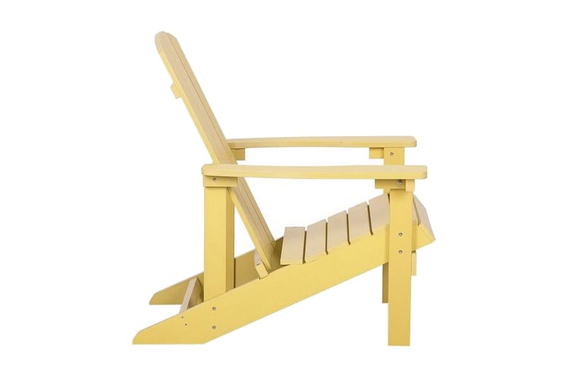 Trädgårdsstol med fotpall gul ADIRONDACK - Gul - Utemöbler - Utestol & trädgårdsstol - Solstolar - Däckstol