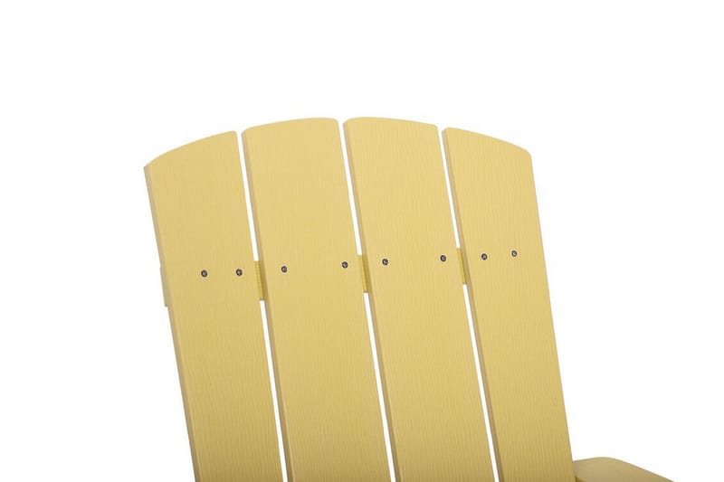 Trädgårdsstol med fotpall gul ADIRONDACK - Gul - Utemöbler - Utestol & trädgårdsstol - Solstolar - Däckstol