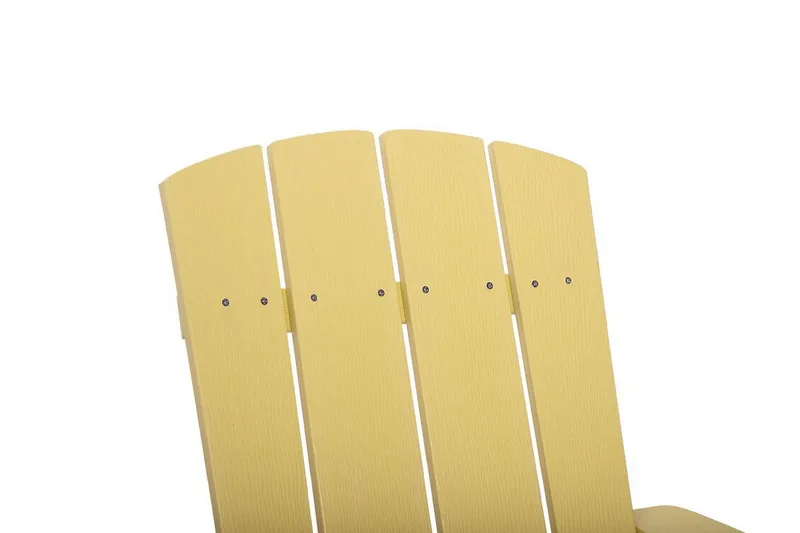 Trädgårdsstol med fotpall gul ADIRONDACK - Gul - Utemöbler - Utestol & trädgårdsstol - Solstolar - Däckstol