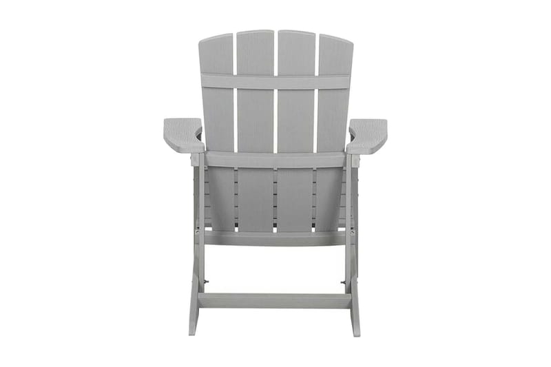 Trädgårdsstol med fotpall ljusgrå ADIRONDACK - Grå - Utemöbler - Utestol & trädgårdsstol - Solstolar - Däckstol