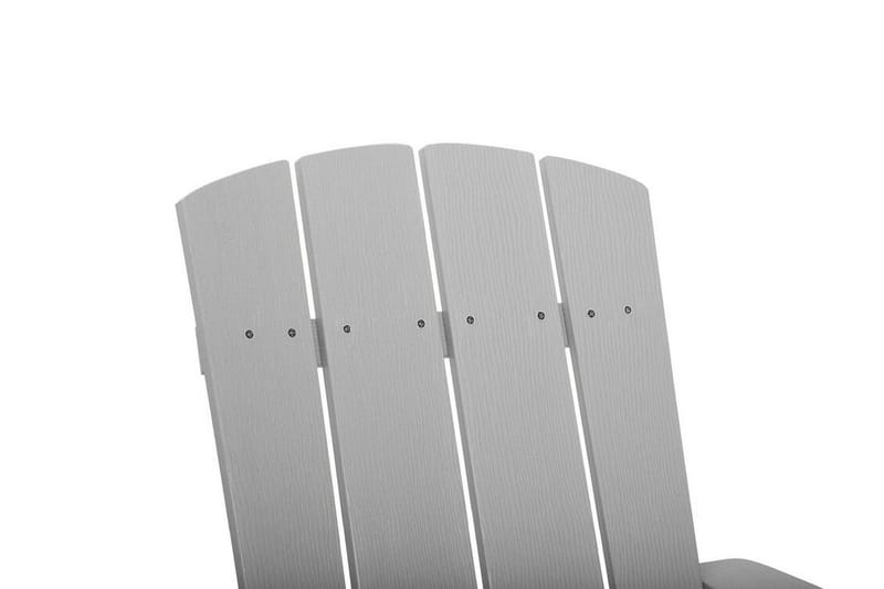 Trädgårdsstol med fotpall ljusgrå ADIRONDACK - Grå - Utemöbler - Utestol & trädgårdsstol - Solstolar - Däckstol