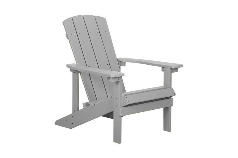 Trädgårdsstol med fotpall ljusgrå ADIRONDACK - Grå - Utemöbler - Utestol & trädgårdsstol - Matstol & karmstol utomhus