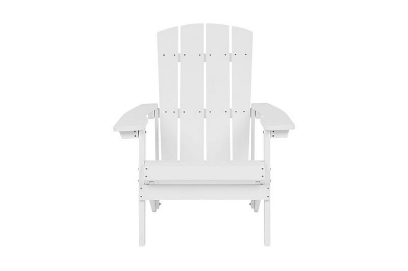 Trädgårdsstol med fotpall vit ADIRONDACK - Vit - Utemöbler - Utestol & trädgårdsstol - Matstol & karmstol utomhus
