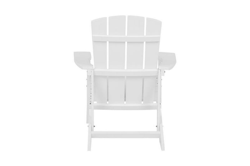 Trädgårdsstol med fotpall vit ADIRONDACK - Vit - Matstol & karmstol utomhus - Balkongstol