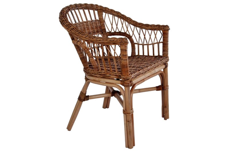 Trädgårdsstol naturlig rotting brun - Brun - Matstol & karmstol utomhus - Balkongstol