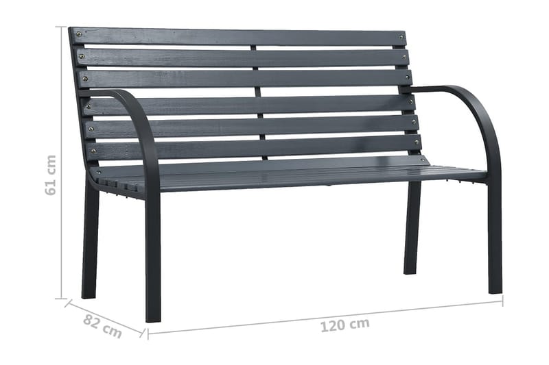 Trädgårdsstolar 2 st grå trä - Grå - Matstol & karmstol utomhus - Balkongstol