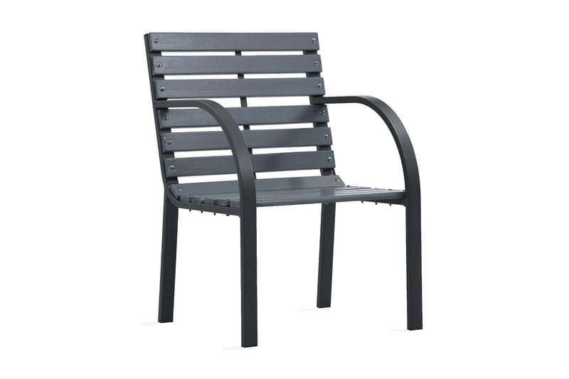 Trädgårdsstolar 2 st grå trä - Grå - Matstol & karmstol utomhus - Balkongstol