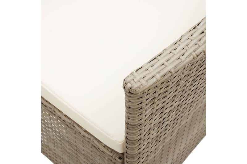 Trädgårdsstolar 2 st med dynor konstrotting beige - Beige - Utemöbler - Utestol & trädgårdsstol - Matstol & karmstol utomhus