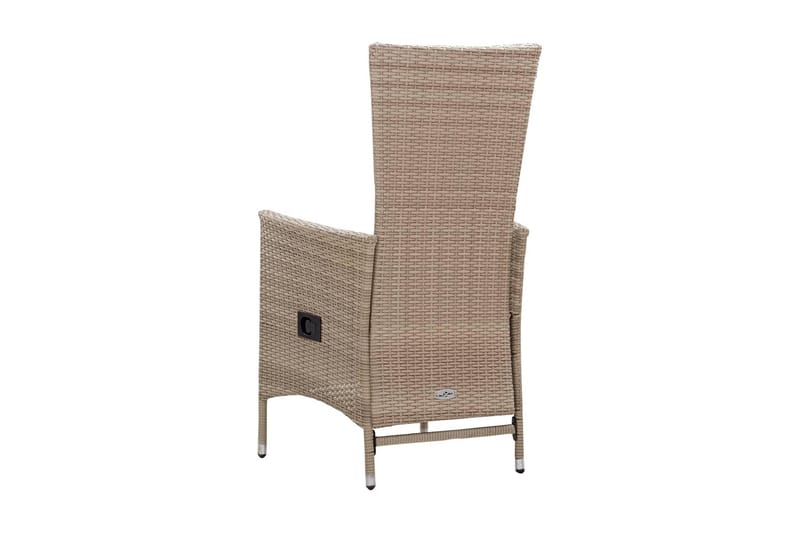 Trädgårdsstolar 2 st med dynor konstrotting beige - Beige - Utemöbler - Utestol & trädgårdsstol - Matstol & karmstol utomhus