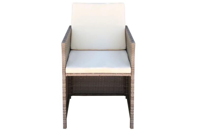 Trädgårdsstolar 2 st med dynor och kuddar konstrotting beige - Beige - Utemöbler - Utestol & trädgårdsstol - Matstol & karmstol utomhus