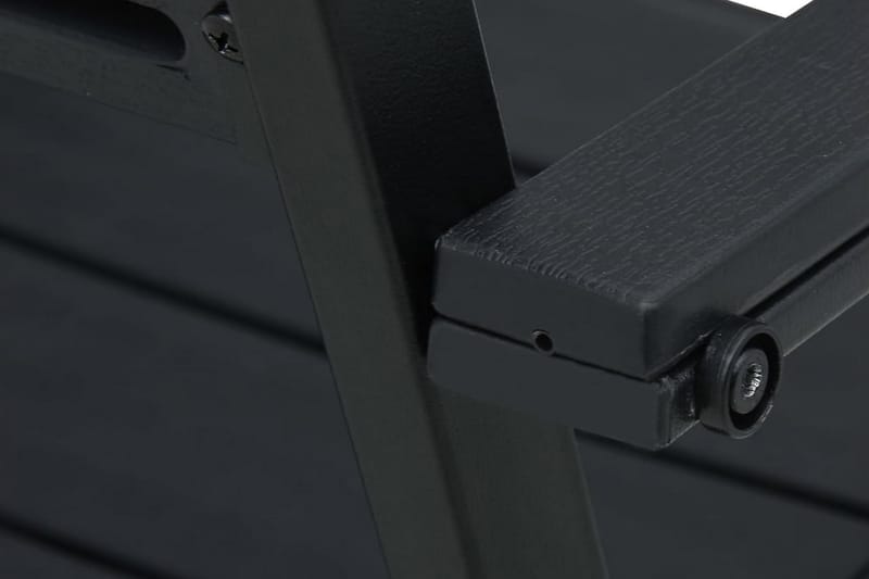 Trädgårdsstolar 4 st svart HDPE träutseende - Svart - Utemöbler - Utestol & trädgårdsstol - Matstol & karmstol utomhus