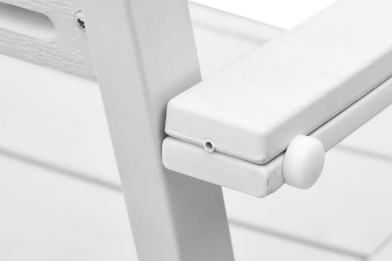 Trädgårdsstolar 4 st vit HDPE träutseende - Vit - Utemöbler - Utestol & trädgårdsstol - Matstol & karmstol utomhus