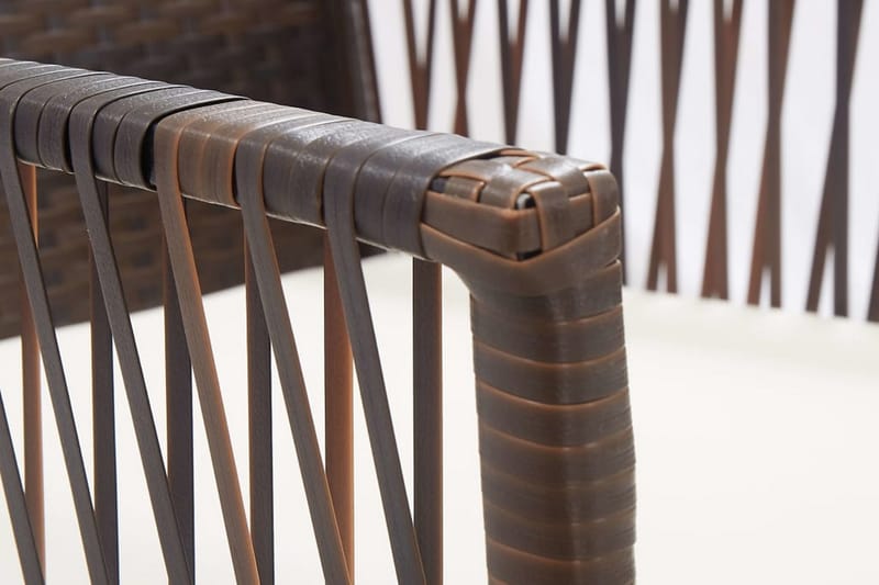 Trädgårdsstolar med dynor 2 st brun konstrotting - Brun - Matstol & karmstol utomhus - Balkongstol