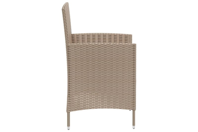 Trädgårdsstolar med dynor 2 st konstrotting beige - Beige - Utemöbler - Utestol & trädgårdsstol - Matstol & karmstol utomhus