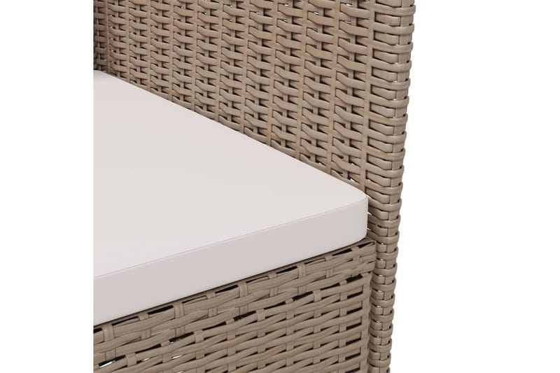 Trädgårdsstolar med dynor 2 st konstrotting beige - Beige - Utemöbler - Utestol & trädgårdsstol - Matstol & karmstol utomhus