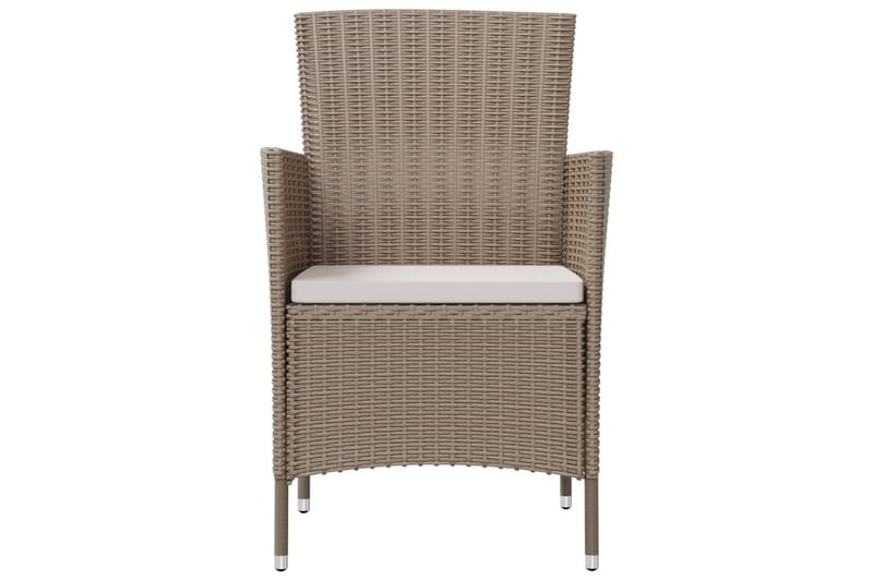 Trädgårdsstolar med dynor 2 st konstrotting beige - Beige - Utemöbler - Utestol & trädgårdsstol - Matstol & karmstol utomhus