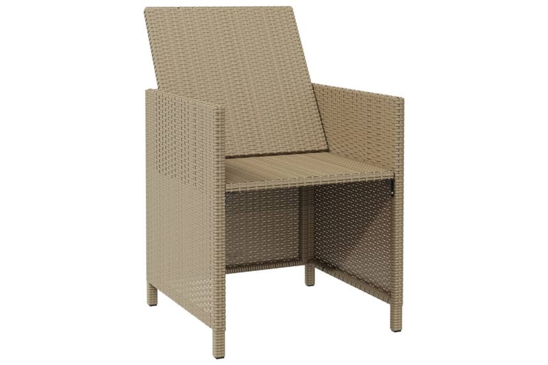 Trädgårdsstolar med dynor 4 st konstrotting beige - Beige - Utemöbler - Utestol & trädgårdsstol - Matstol & karmstol utomhus