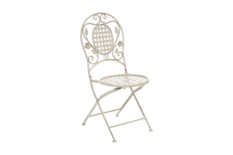 Trådgårdsstol 2 st krämvit BIVIO - Vit - Matstol & karmstol utomhus - Balkongstol