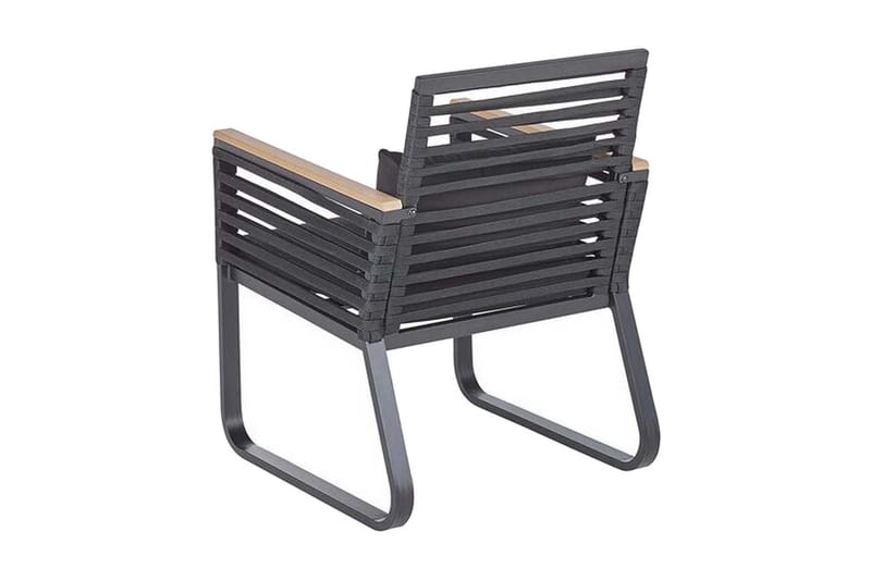 TrådgårdsUtestol 2 st svart CANETTO - Svart - Utemöbler - Utestol & trädgårdsstol - Matstol & karmstol utomhus