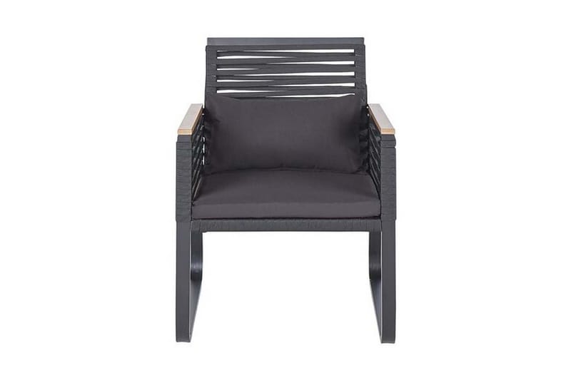 TrådgårdsUtestol 2 st svart CANETTO - Svart - Utemöbler - Utestol & trädgårdsstol - Matstol & karmstol utomhus