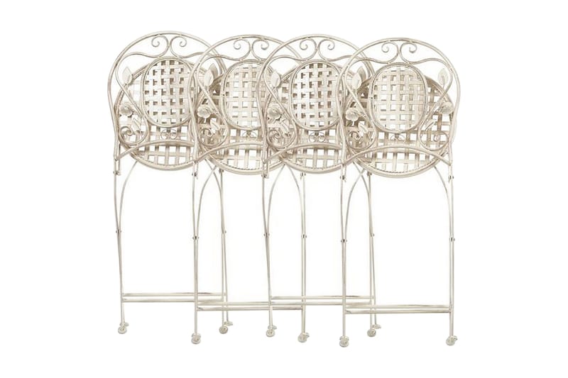 TrådgårdsUtestol 4 st krämvit BIVIO - Vit - Utemöbler - Utestol & trädgårdsstol - Matstol & karmstol utomhus