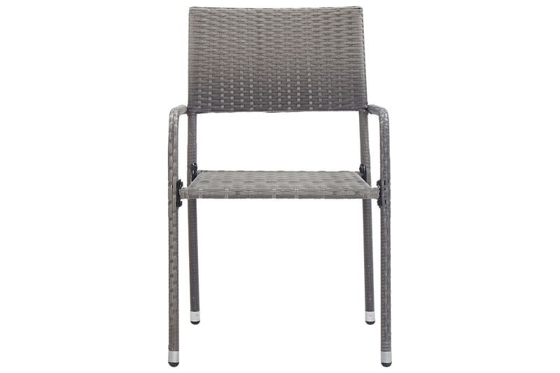 Utomhusstolar 2 st konstrotting grå - Grå - Matstol & karmstol utomhus - Balkongstol