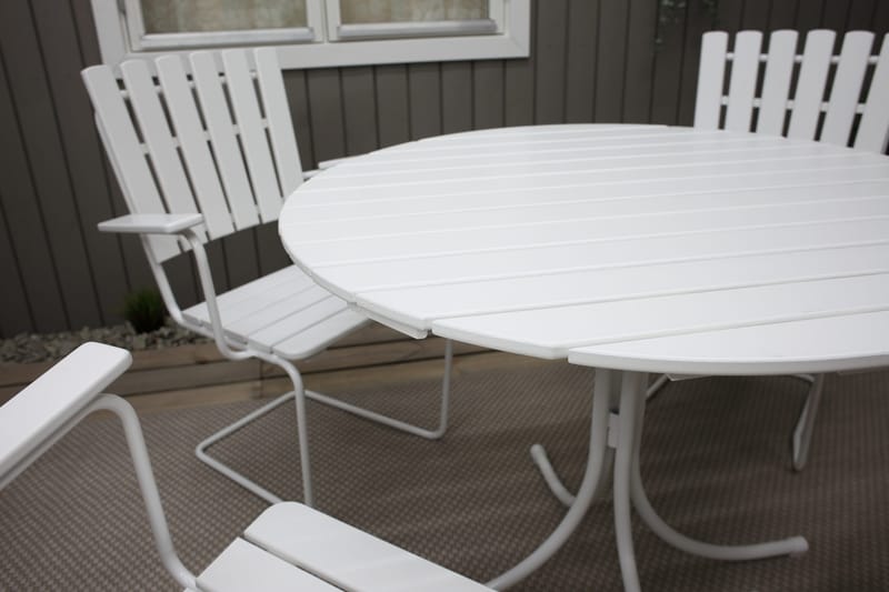 Vaxholm Karmstol Utomhus Vit - KWA - Utemöbler - Utestol & trädgårdsstol - Matstol & karmstol utomhus